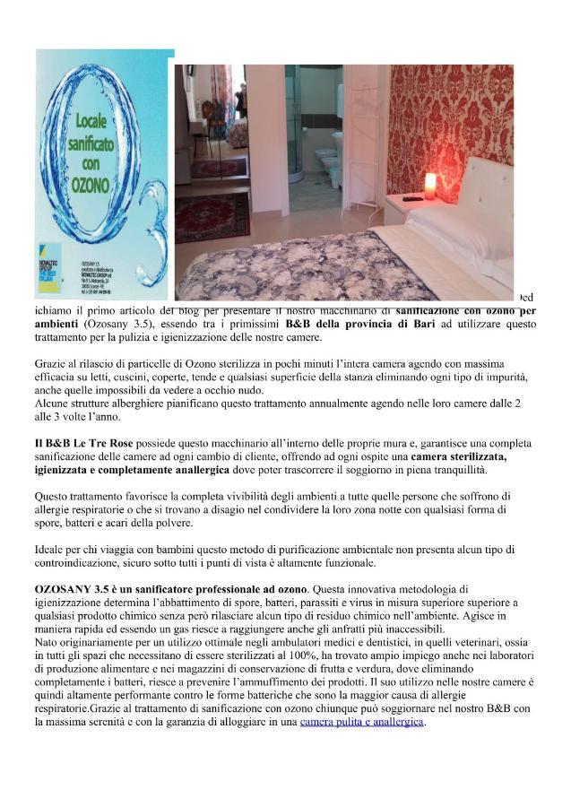 Le Tre Rose Bed & Breakfast Casamassima Εξωτερικό φωτογραφία
